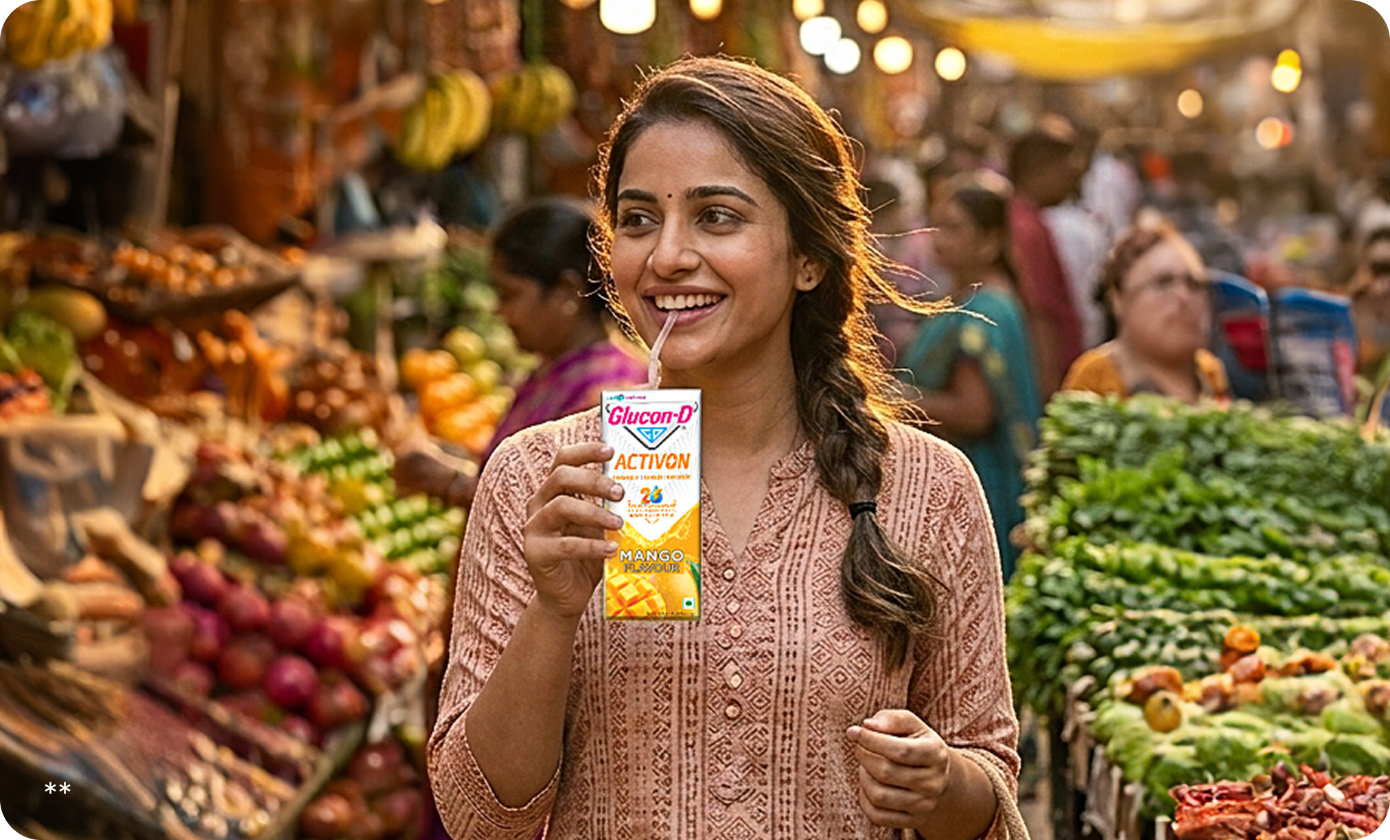 Family drinking Glucon-D